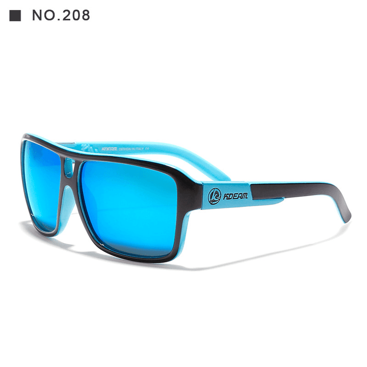 Square Sports Polarized Sunglasses European and American Colorful Big Frame Cycling Glasses - MRSLM