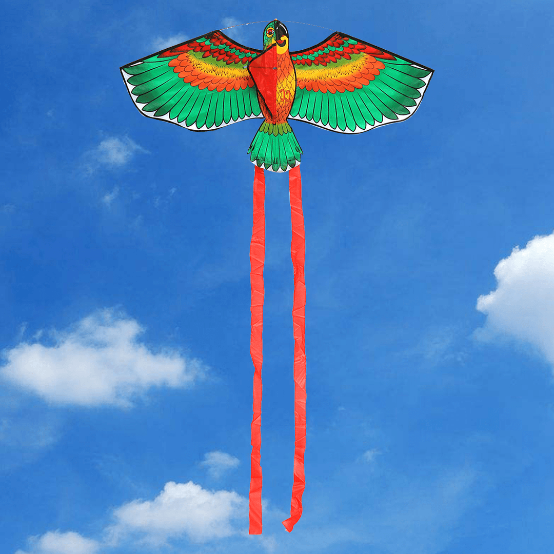 Outdoor Beach Park Polyester Camping Flying Kite Bird Parrot Steady with String Spool for Adults Kids - MRSLM