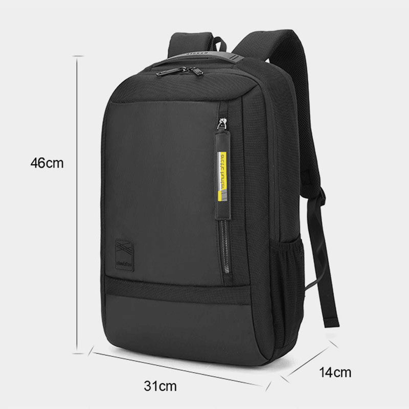 Men Large Capacity Casual Backpack with USB Charging Port & Audio Port - MRSLM