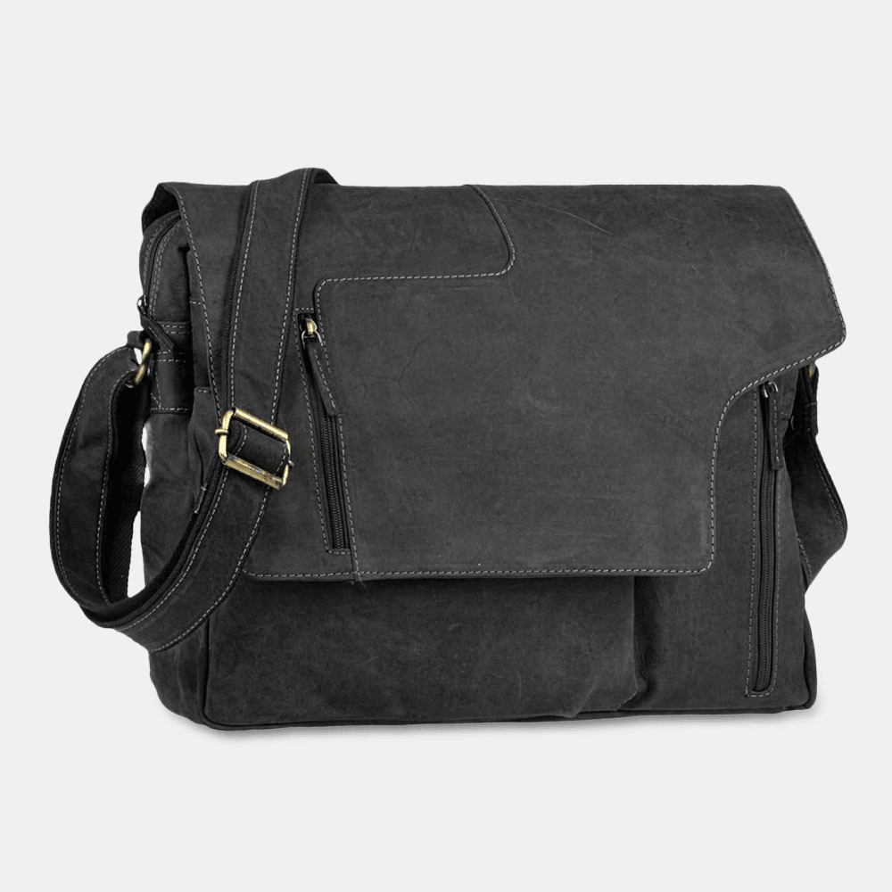 Ekphero Men Multifunction Vintage Multi-Pockets Versatile Casual Crossbody Bag Shoulder Bag - MRSLM