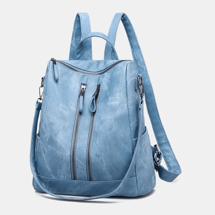 Women Anti-Theft Shoulder Bag Solid Backpack - MRSLM