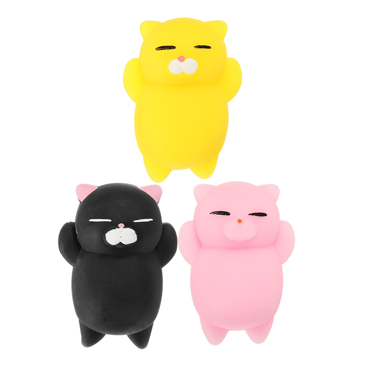 Mochi Kitten Cat Squishy Squeeze Cute Healing Toy Kawaii Collection Stress Reliever Gift Decor - MRSLM