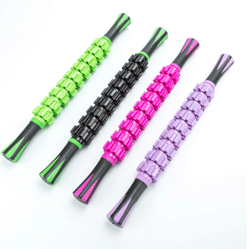 KALOAD 9 Beads Massage Rollers Fitness Sports Yoga Muscle Roller Stick Exercise Tools Eliminate Fat Health Care Bar - MRSLM