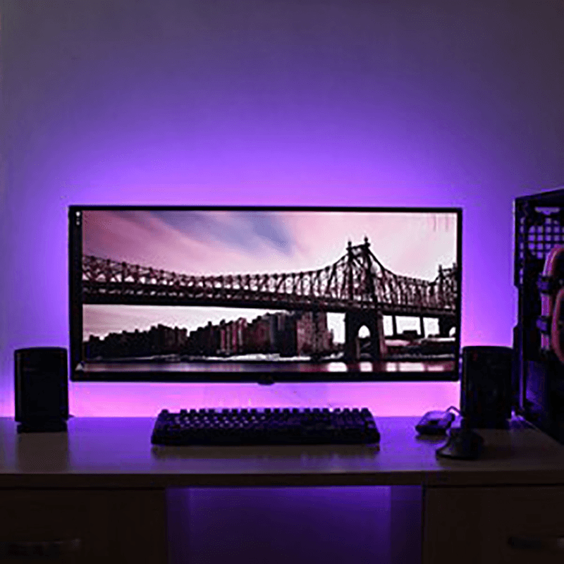 New Gaming Desk RGB Led Lights WIFI Backlight Remote Control with USB 5V 5050 RGB Music Rhythm Change Light Smart Light Bar for Gamer - MRSLM