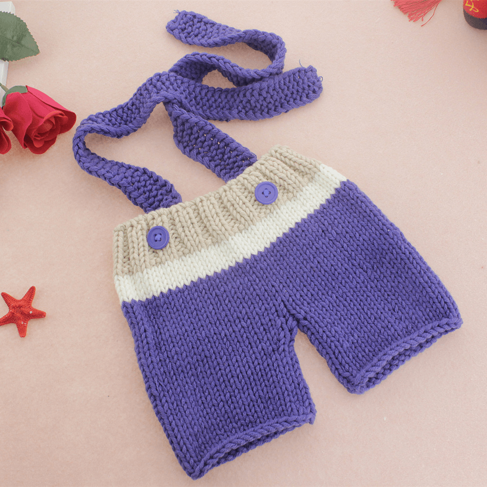 Infant Photo Clothing Handmade Knitted Woolen Kid Suit - MRSLM