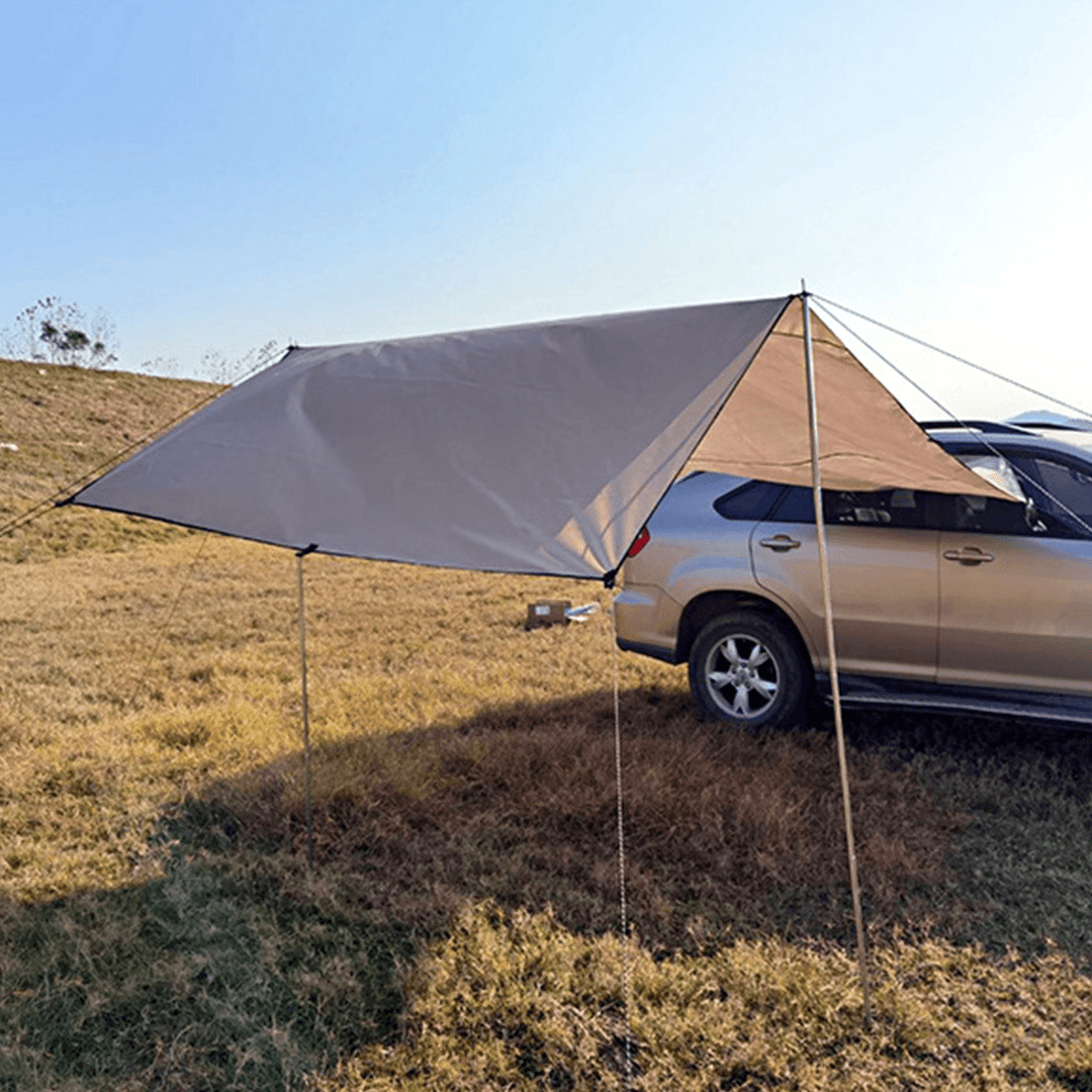210D Oxford Cloth Car Side Awning Rooftop Tent Waterproof Uv-Proof Sunshade Canopy Outdoor Camping Travel - MRSLM