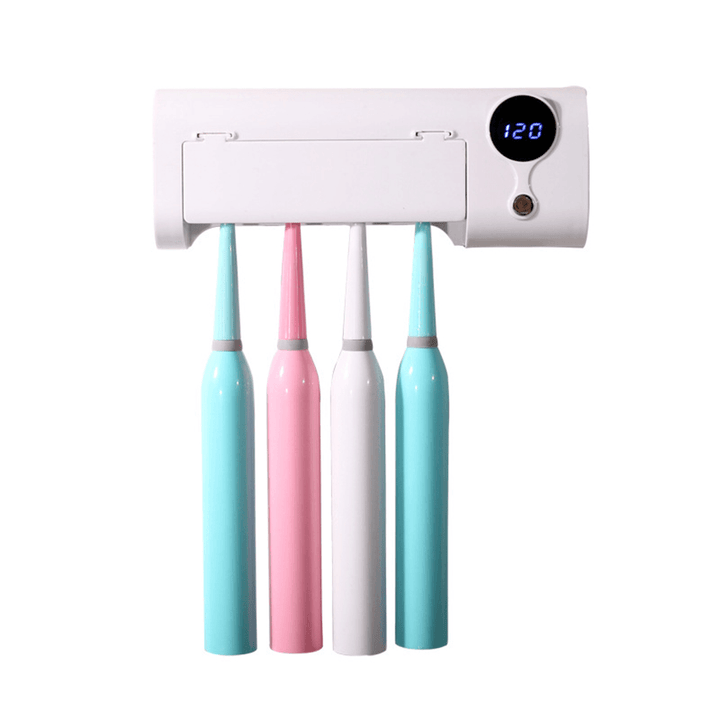 JUJIAJIA Smart Induction UV Electric Toothbrush Sterilizer Toothbrush Holder Sterilization Disinfector for Soocas Oclean Dr. Bei Electric Toothbrushes - MRSLM