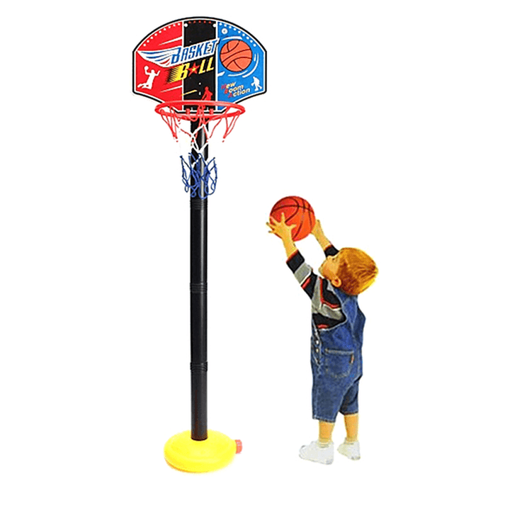 Portable Children Kids Adjustable Basketball Indoor Outdoor Play Net Hoop Set 115Cm - MRSLM
