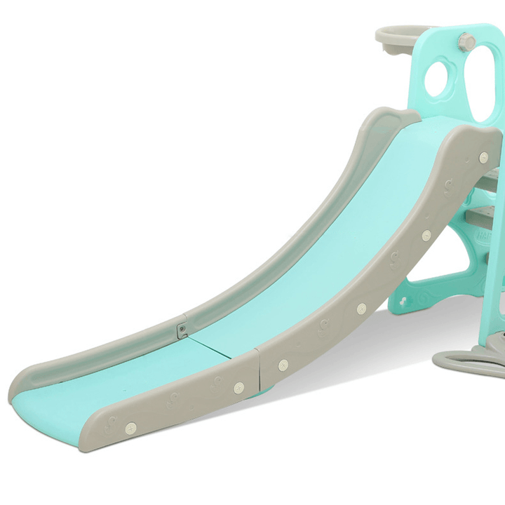 Toddler Climber and Swing Set Multifunctional Climber Slide Playset W/Basketball Hoop,Best Game for 0-6 Age Kids - MRSLM