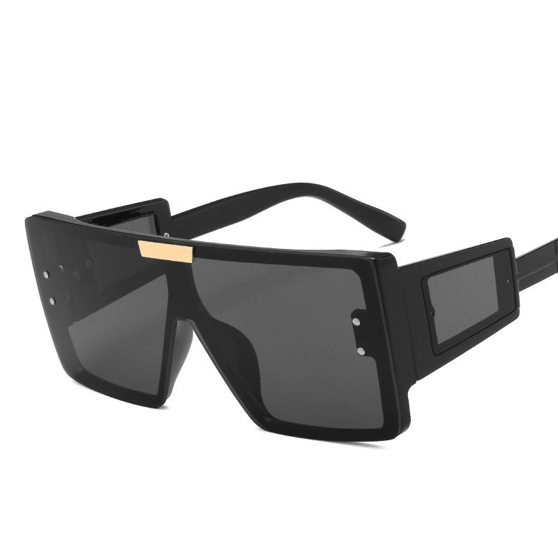 Large Square Frame Sunglasses Personality Wide-Legged Small Window Sunglasses Trendy One-Piece Sunglasses - MRSLM