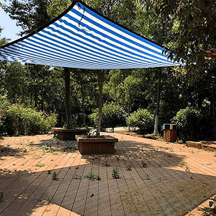 100GSM HDPE Rectangle Sun Shade Sail Anti-Uv Outdoor Patio Garden Tent Sunshade Net with 5M Rope - MRSLM
