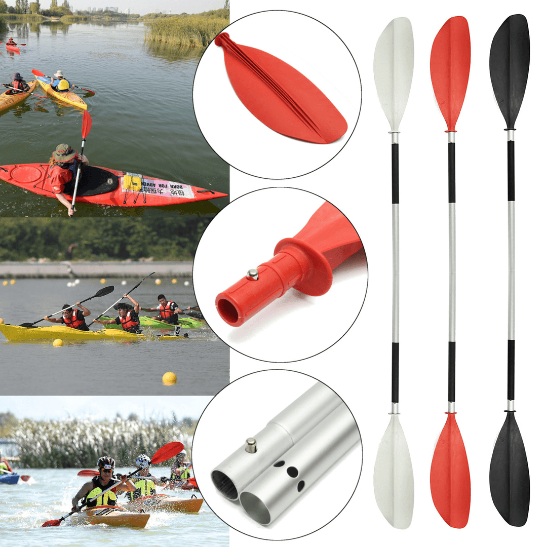 1 Pcs 213CM Aluminium Adjustable Double Head Detachable Kayak Paddle Canoe Oar Inflatable Boat Stand up Paddle for Surfing Surfboard Outdoor Water Sport - MRSLM