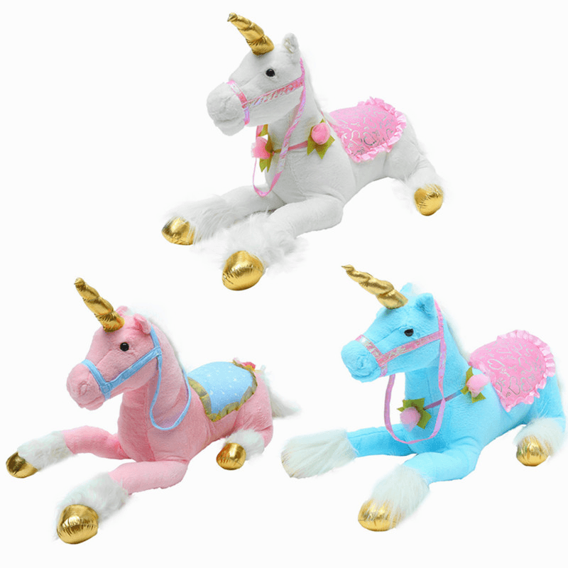 85 Cm Stuffed Unicorn Soft Giant Plush Animal Toy Soft Animal Doll - MRSLM