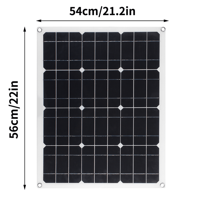 50W Monocrystalline Silicon Solar Panel Dual USB 12V / 18V Waterproof Solar Panel for Outdoor RV - MRSLM