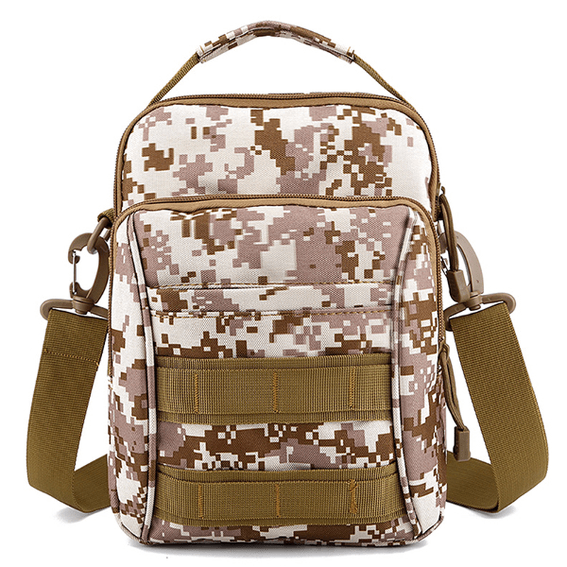 Men Outdoor Sports Travel Camouflage Color Tactical Shoulder Crossbody Bag - MRSLM