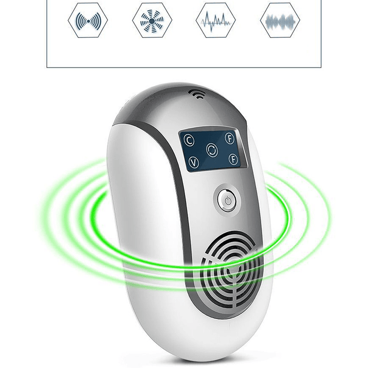 Ultrasonic Electronic Pest Insect Repeller anti Mouse Mosquito Dispeller Cockroach 8 Frequencies Rodent Bug Controller Killer for Home - MRSLM