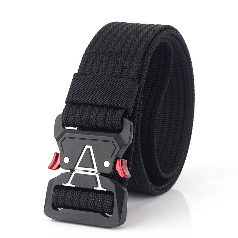 125Cm 3.8Cm Nylon Waist Leisure Belts Zinc Alloy Tactical Belt Quick Release Inserting Buckle - MRSLM