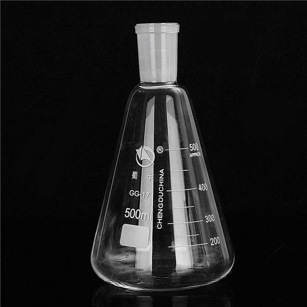 500Ml 24/29 Glass Erlenmeyer Flask Graduated Chemistry Ground Joint Conical Bottle Laboratory Glassware - MRSLM