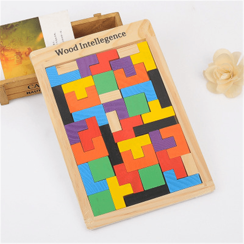 Variety Cube Puzzle Children'S Wooden Color - MRSLM