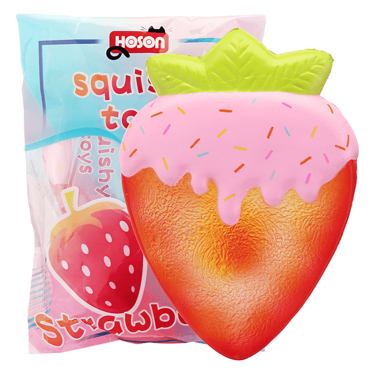 Hoson Squishy Strawberry Peach Toast 19Cm 7.5Inches Bread Soft Slow Rising Fruit Toy with Original Package - MRSLM