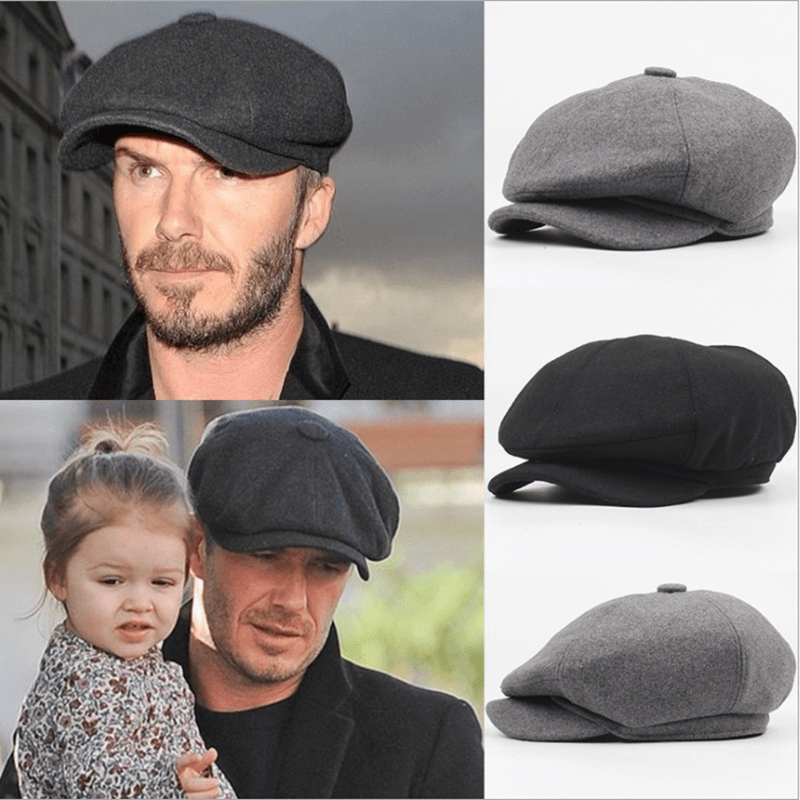 Casual Woolen Cloth British Men'S Beret Octagonal - MRSLM