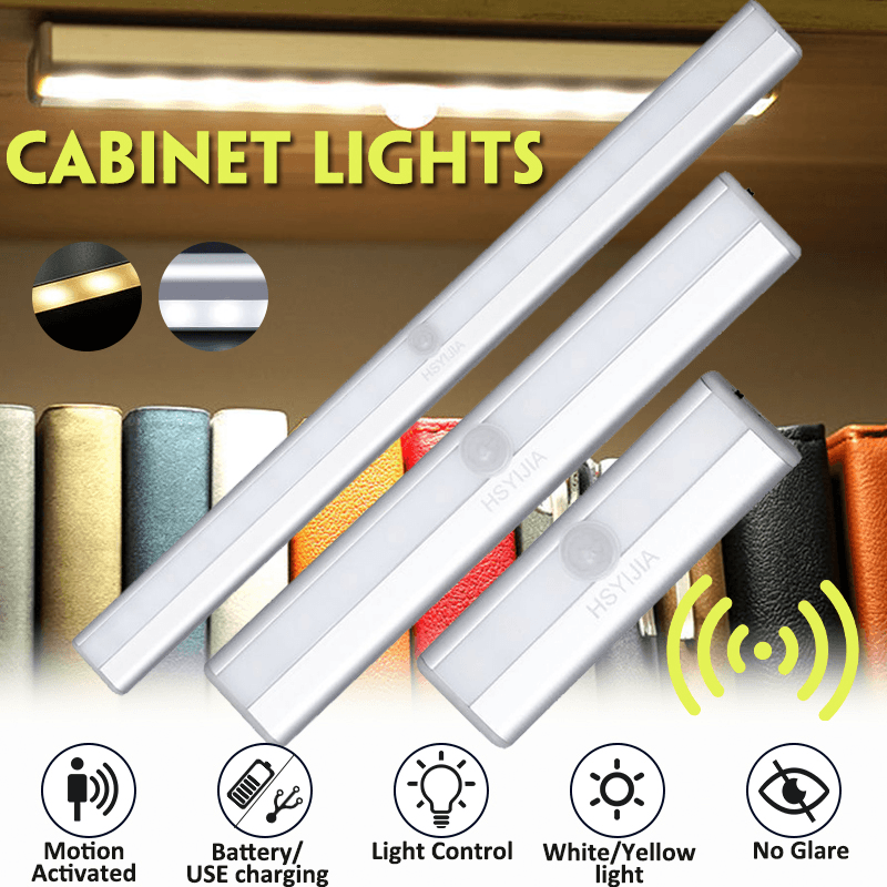 Light & Motion Sensor under Cabinet Lights Wireless Ultra-Thin Wardrobe Light - MRSLM