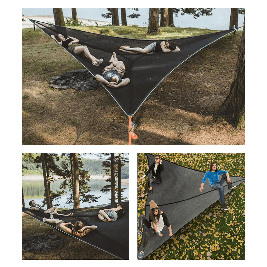 Multi-Functional Hammock 3 Point Design Portable Hammock Outdoor Camping Swings Hanging Chair - MRSLM