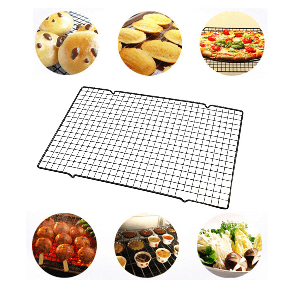 Stainless Steel Wire Grid Cool Rack BBQ Cake Safe Oven Kitchen Baking Tools Cooling Rack Baking Tooln Baking Mat - MRSLM