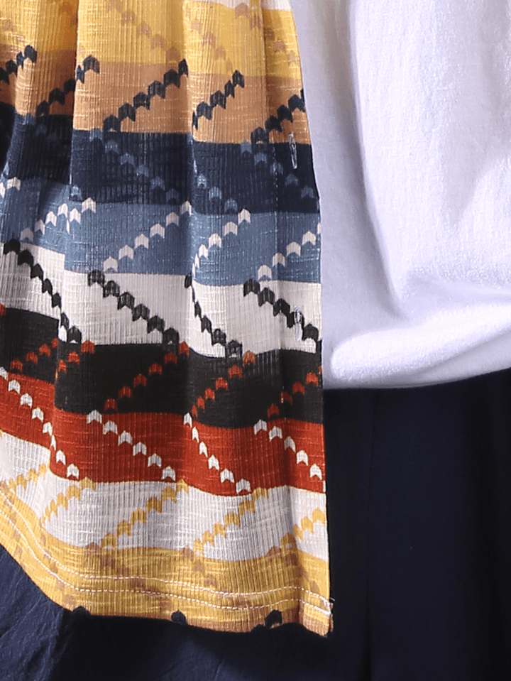 Women Color Patchwork Striped Knitting Long Sleeve Cardigans - MRSLM