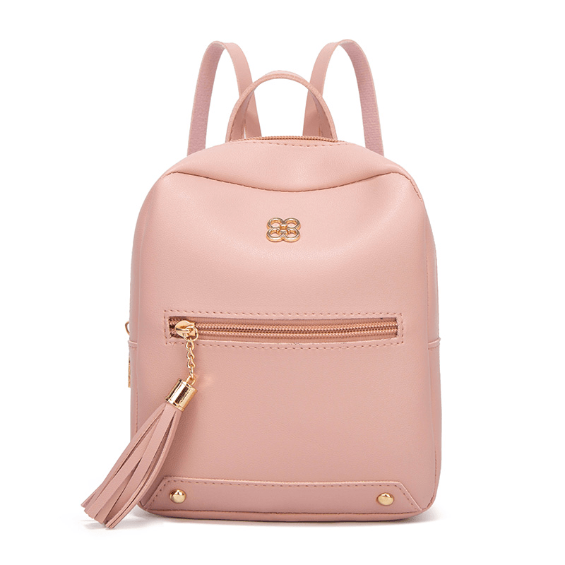 Women Fashion Pure Color Light Weight Large Capacity Backpack - MRSLM