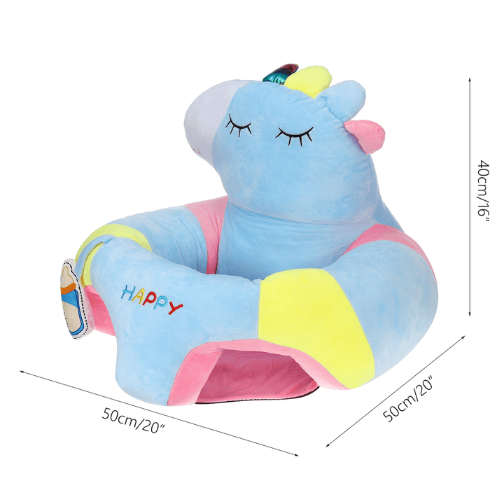 Multi-Style Kids Baby Support Seats Sit up Soft Chair Sofa Cartoon Animal Kids Learning to Sit Plush Pillow Toy - MRSLM