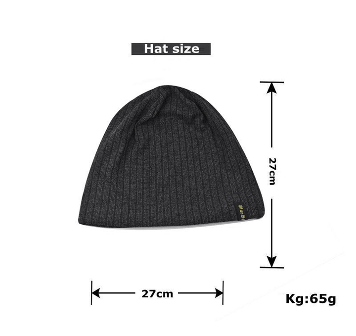 Baotou Thin Letter Embroidery Knitted Pile Hat - MRSLM