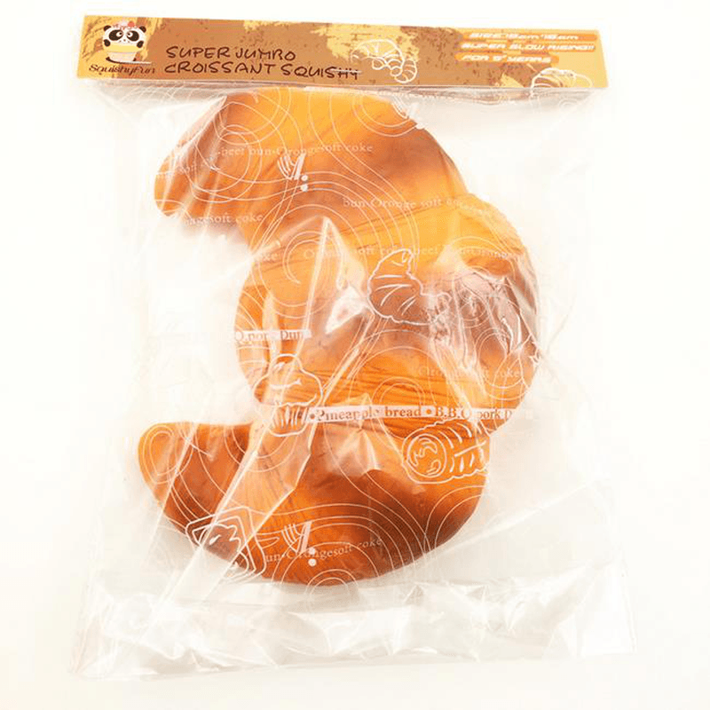 Squishyfun Croissant Bread Squishy Super Slow Rising 18X15Cm Original Packaging Squeeze Toy Fun Gift - MRSLM