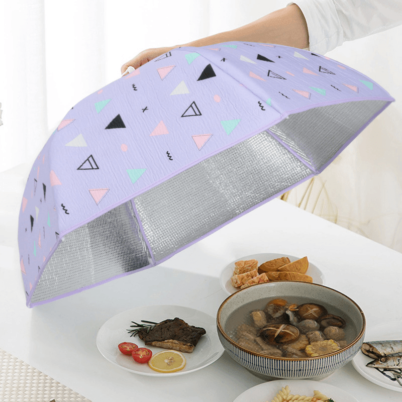 72CM Foldable Insulation Meal Cover Outdoor Camping Leftover Food Dust Cover Vegetable Cover Kitchen Dish Cover - MRSLM