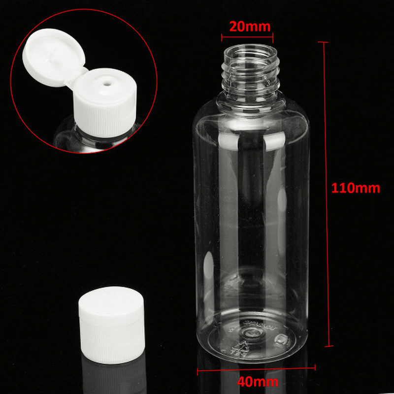 100Ml Clear Plastic Bottles for Travel Cosmetic Lotion Container with White Caps - MRSLM