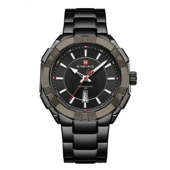 NAVIFORCE NF9176 Waterproof Fashionable Men Wrist Watch Full Steel Business Style Quartz Watch - MRSLM