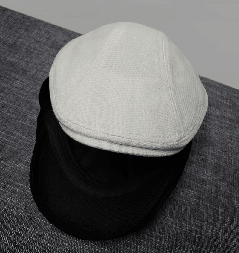 Thin, Comfortable, Pure Cotton, Japanese Retro Caps, Retro Literary and Artistic Small Fresh Berets, Forward Hats for Men and Women - MRSLM