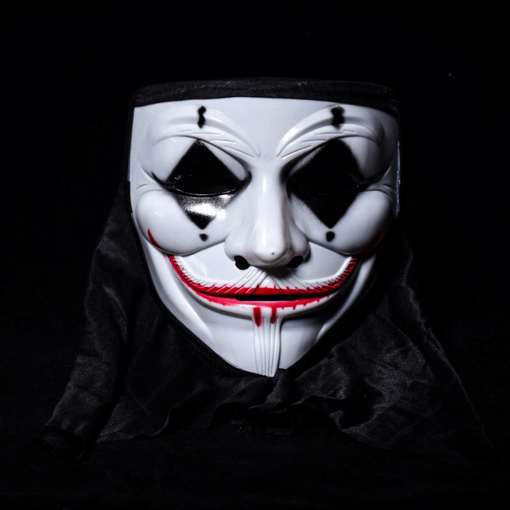 Halloween Terror Mask Clown Skulls Vendetta Man Mask for Stage Street Dance - MRSLM