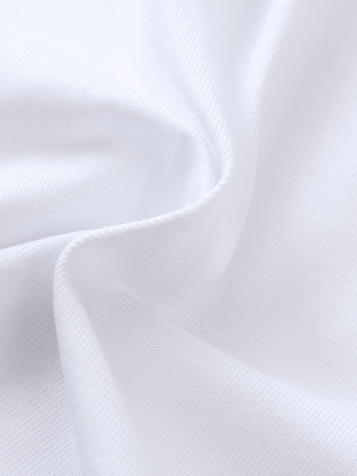 Mens 100% Cotton Spaceship Printed round Neck Casual Short Sleeve T-Shirts - MRSLM