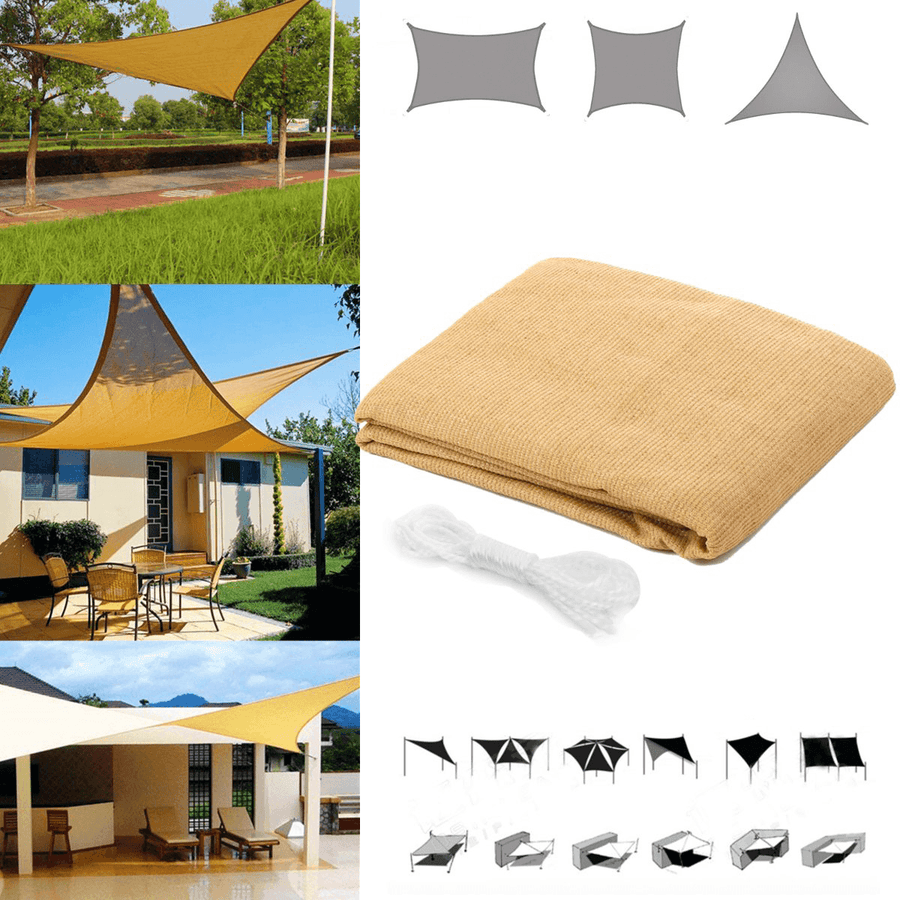 Quadrangle/Triangle Tent Sun Shade anti UV Waterproof Canopy Cover Awning Garden Patio Camping Outdoor - MRSLM