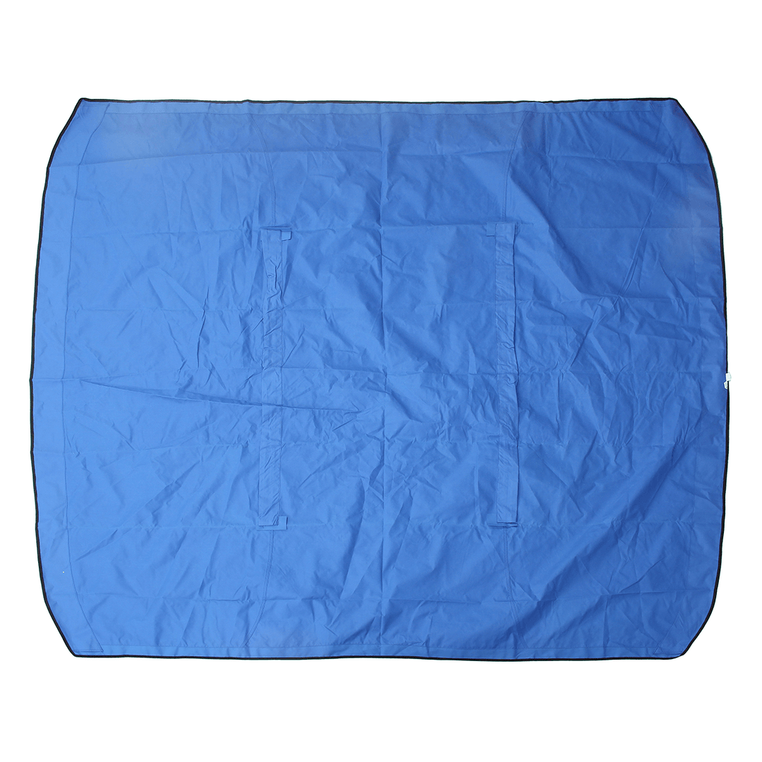 Waterproof Boat Replacement Canvas 600D Polyester Tent Top Cloth with Zipper Pockets No Frame - MRSLM