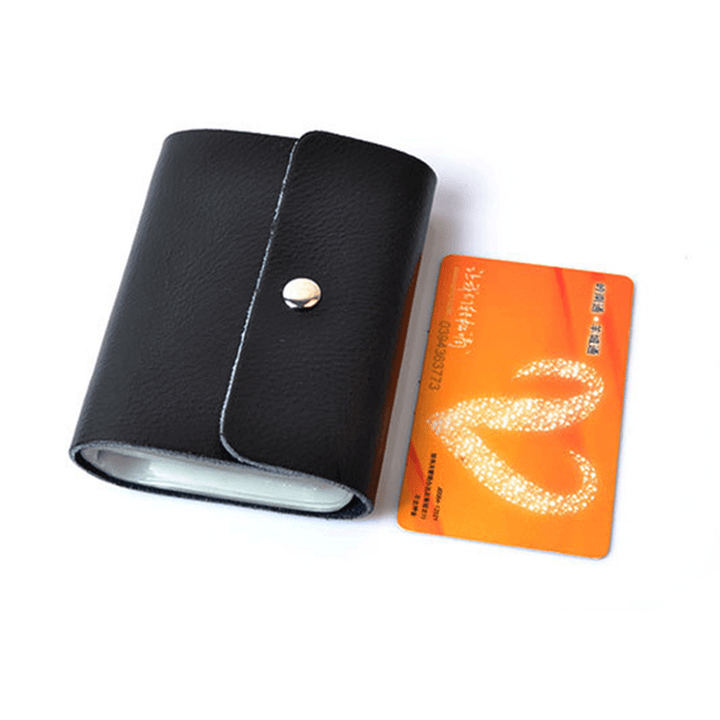 Men Women Genuine Leather Credit Card Holder Multicolor 26 Card Slots Card Holder - MRSLM