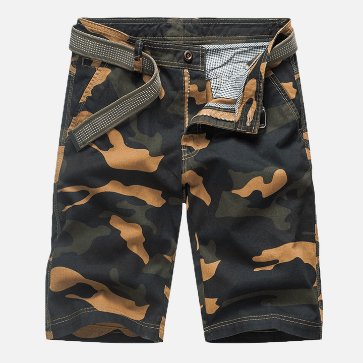 Men Camouflage Multi Pockets Military Outdoor Relaxed Shorts - MRSLM