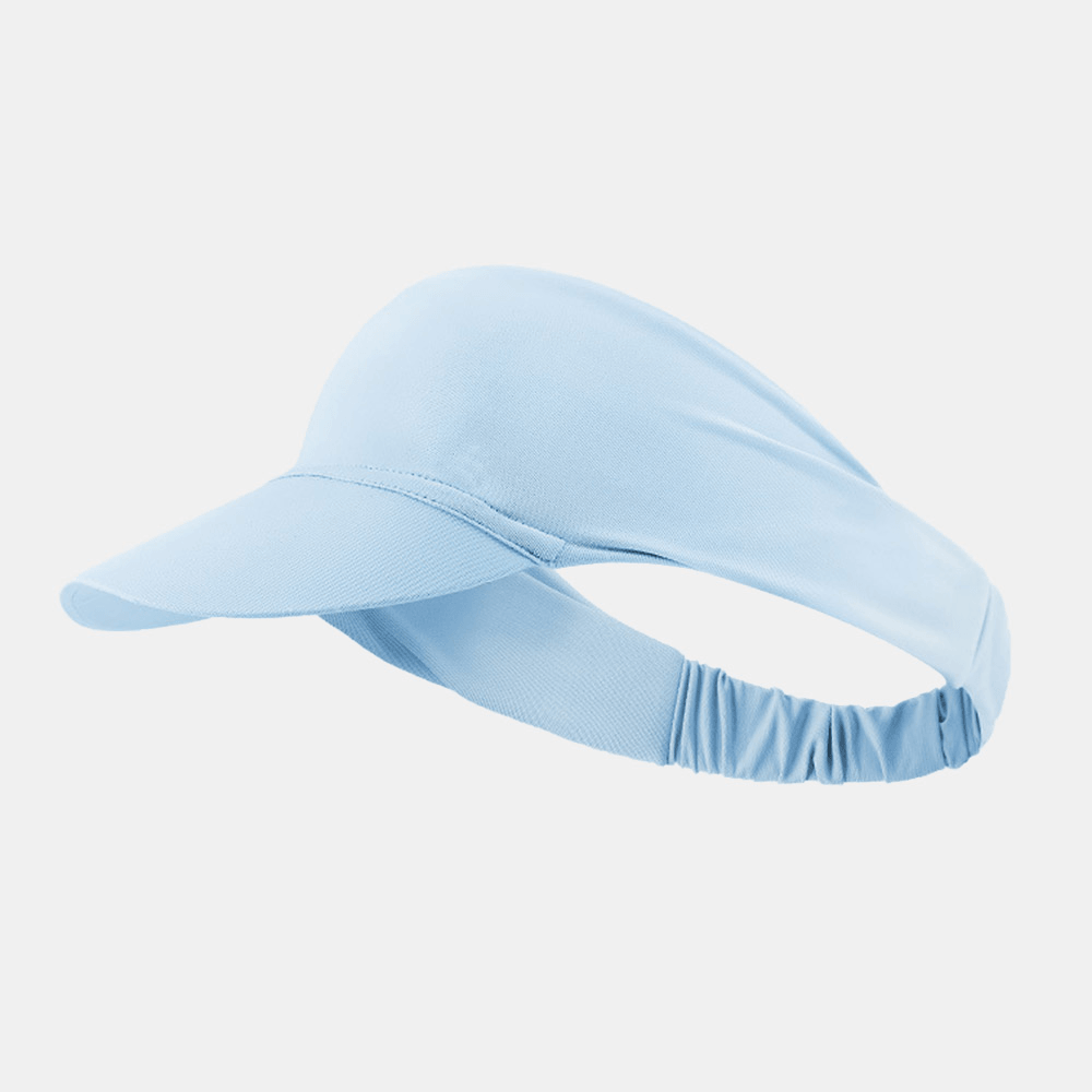 Women Ice Silk High Elastic Solid Striped Floral Pattern Sweat-Absorbent Sunscreen Empty Top Hat Baseball Cap - MRSLM