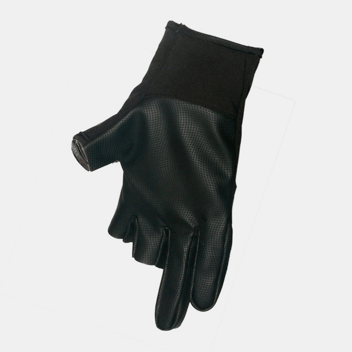 Unisex Half-Finger Waterproof Outdoor Sport Reding Fishing Non-Slip Leather Gloves - MRSLM