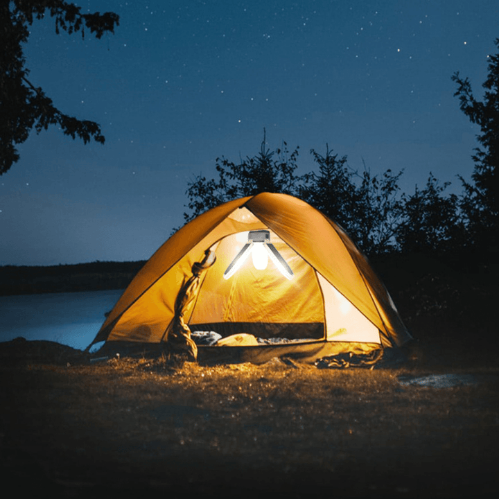 XANES® 60LED Solar Camping Light 1500LM 5 Modes USB Charging Night Fishing Hanging Light Waterproof Folding Emergency Lights - MRSLM