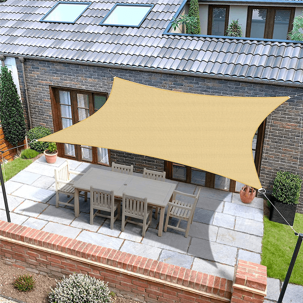 Square Sun Shade 95% UV Resistant Waterproof Breathable Folding Canopy Outdoor Patio Beach Camping Travel - MRSLM