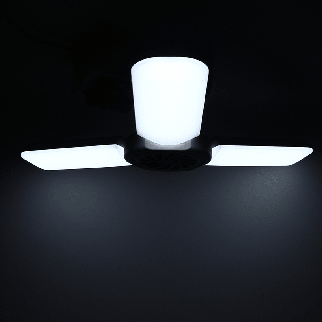 40W E27 Mosquito Killer Lamp Deformable LED Garage Light Bulb Three-Leaf Foldable Ceiling Lighting - MRSLM