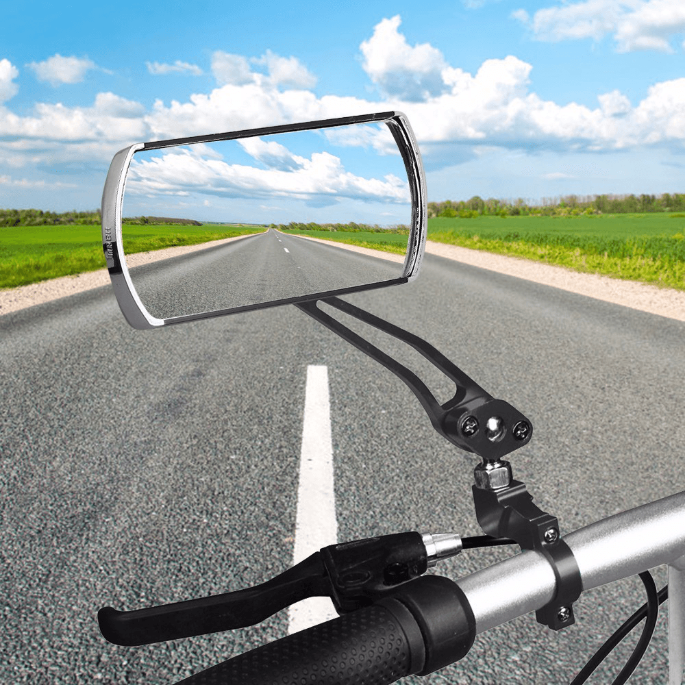 1 Pair Bike Rear View Mirror 360° Rotation Flexible Wide Angle Bicycle Safety Back Sight Reflector for Road Motorcycle Bicycle - MRSLM
