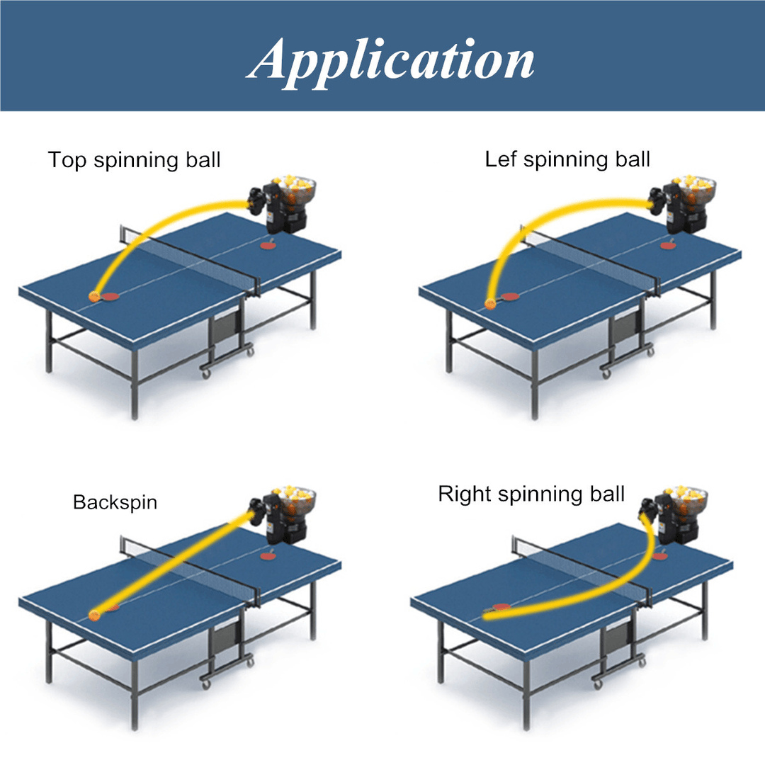 Pingpong Table Tennis Practice Robot Automatic Ball Machine for Training-Exercise - MRSLM